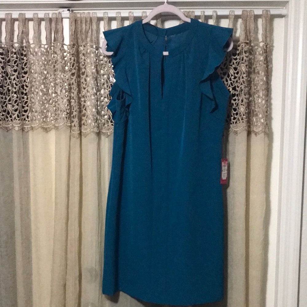 Vince Camuto Ruffle Sleeve Shift Dress